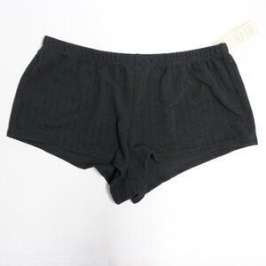 No Boundaries Small 4-6 Black Elastic Waistband Swim Boyshorts